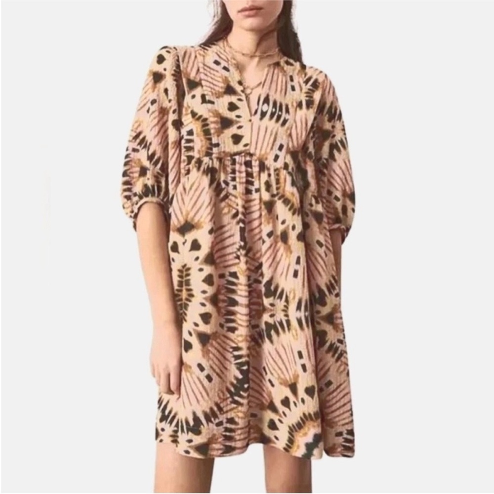 ba&sh Cleo Ikat Print Dress